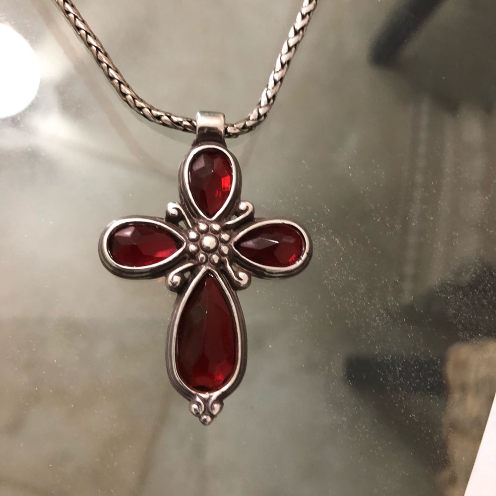 Brighton Cross ruby necklace (Final price)